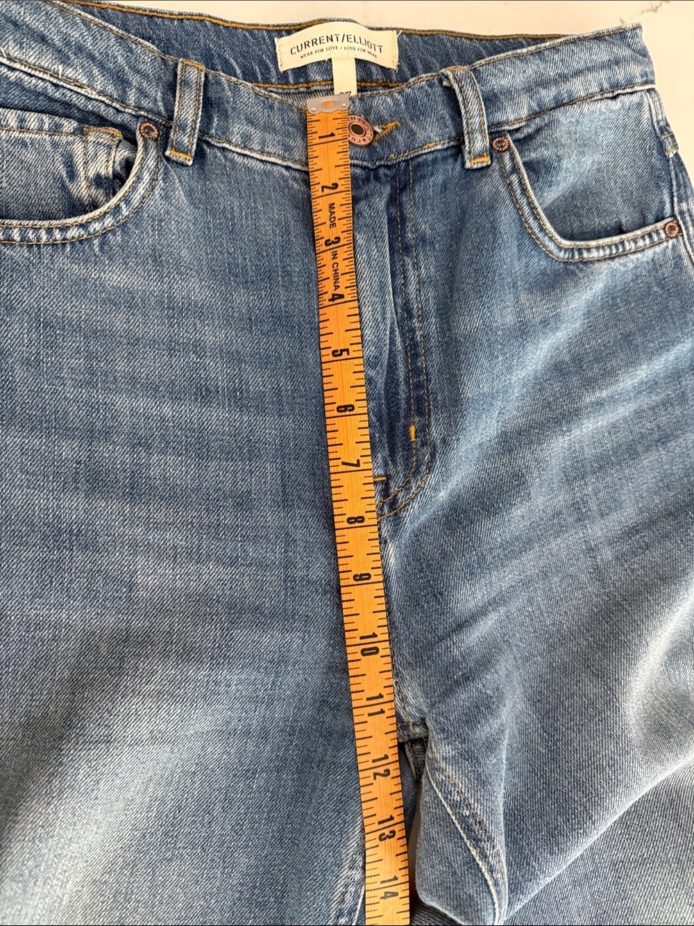 Current/Elliott DOHENY Wide-Leg Blue Denim Jeans size 27 - Picture 7 of 9